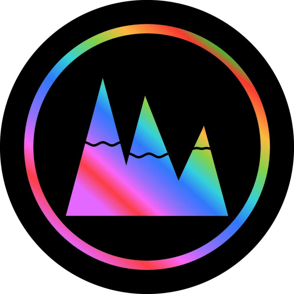 Ice Top Mountain Vector Icon