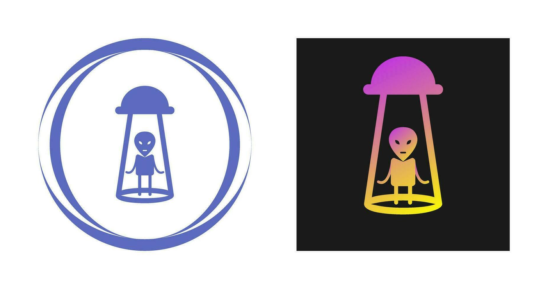 Alien Abduction Vector Icon