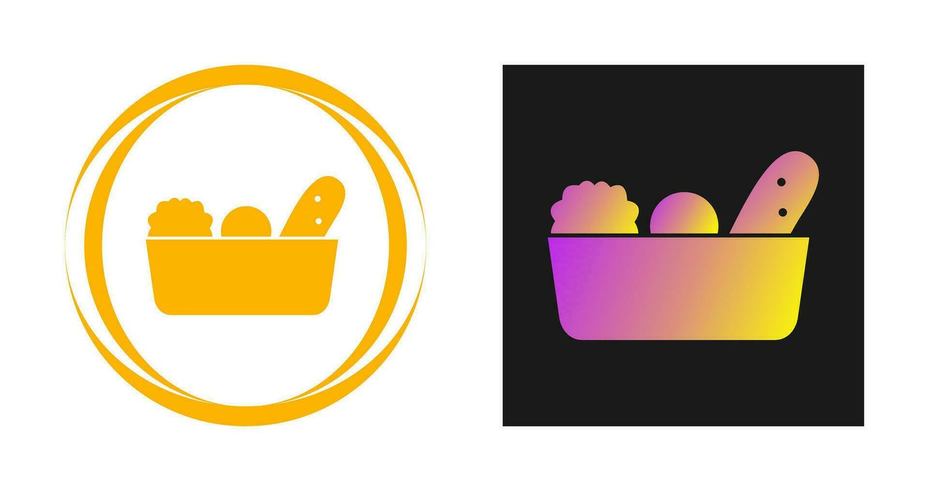 Vegetable Basket Vector Icon