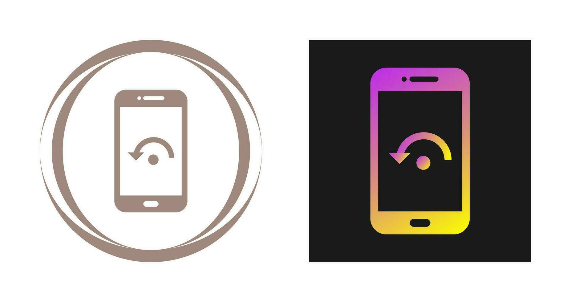 reiniciar icono de vector de teléfono