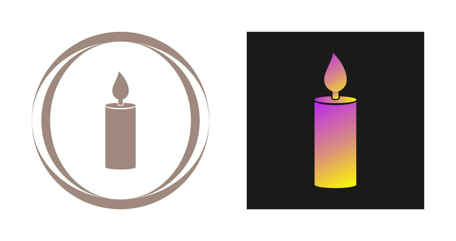 Lit Candle Vector Icon