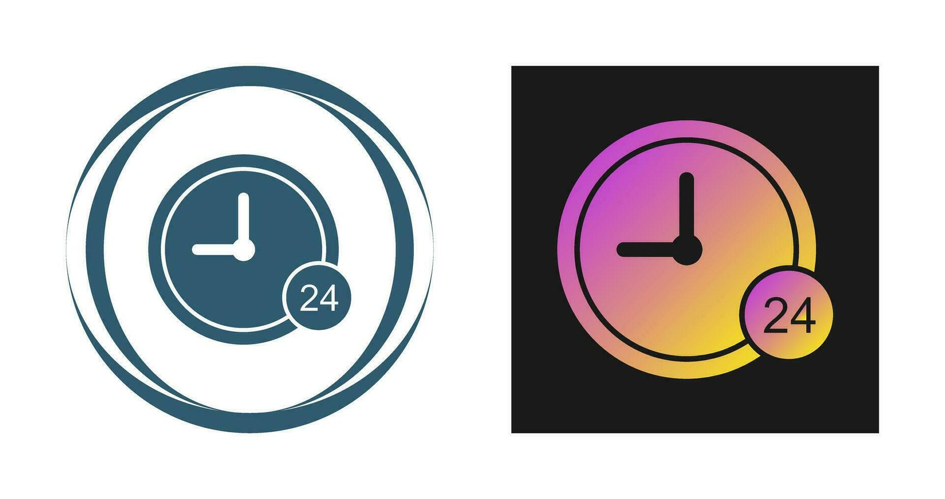 Icono de vector de servicio 24 horas