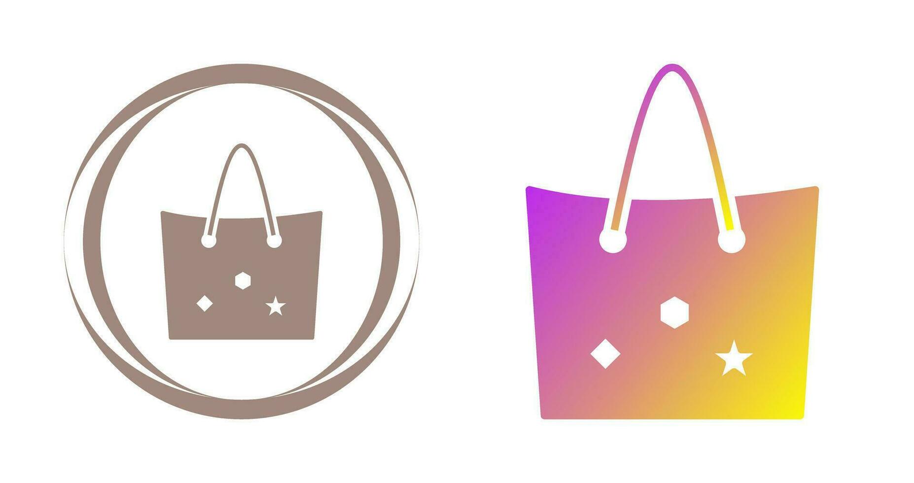 Bag with Tags Vector Icon