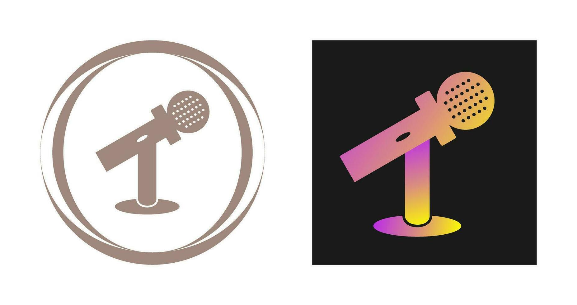 Mic on Stand Vector Icon