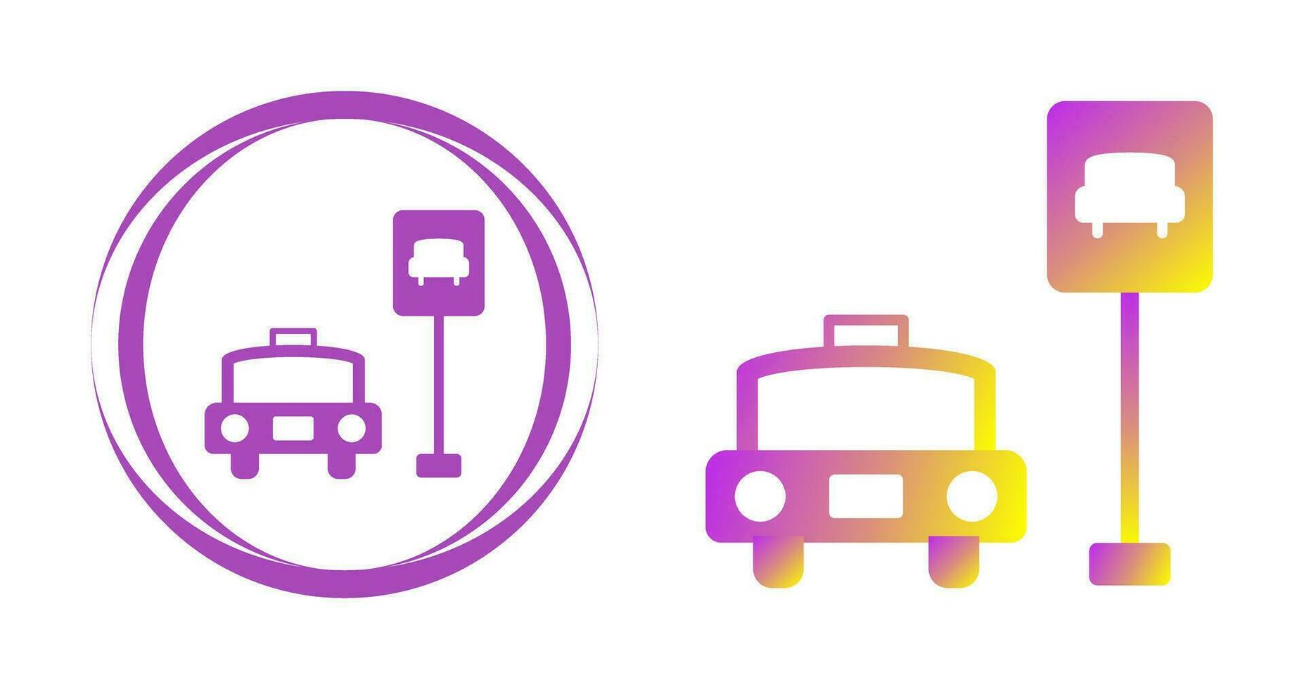 Taxi Stand Vector Icon