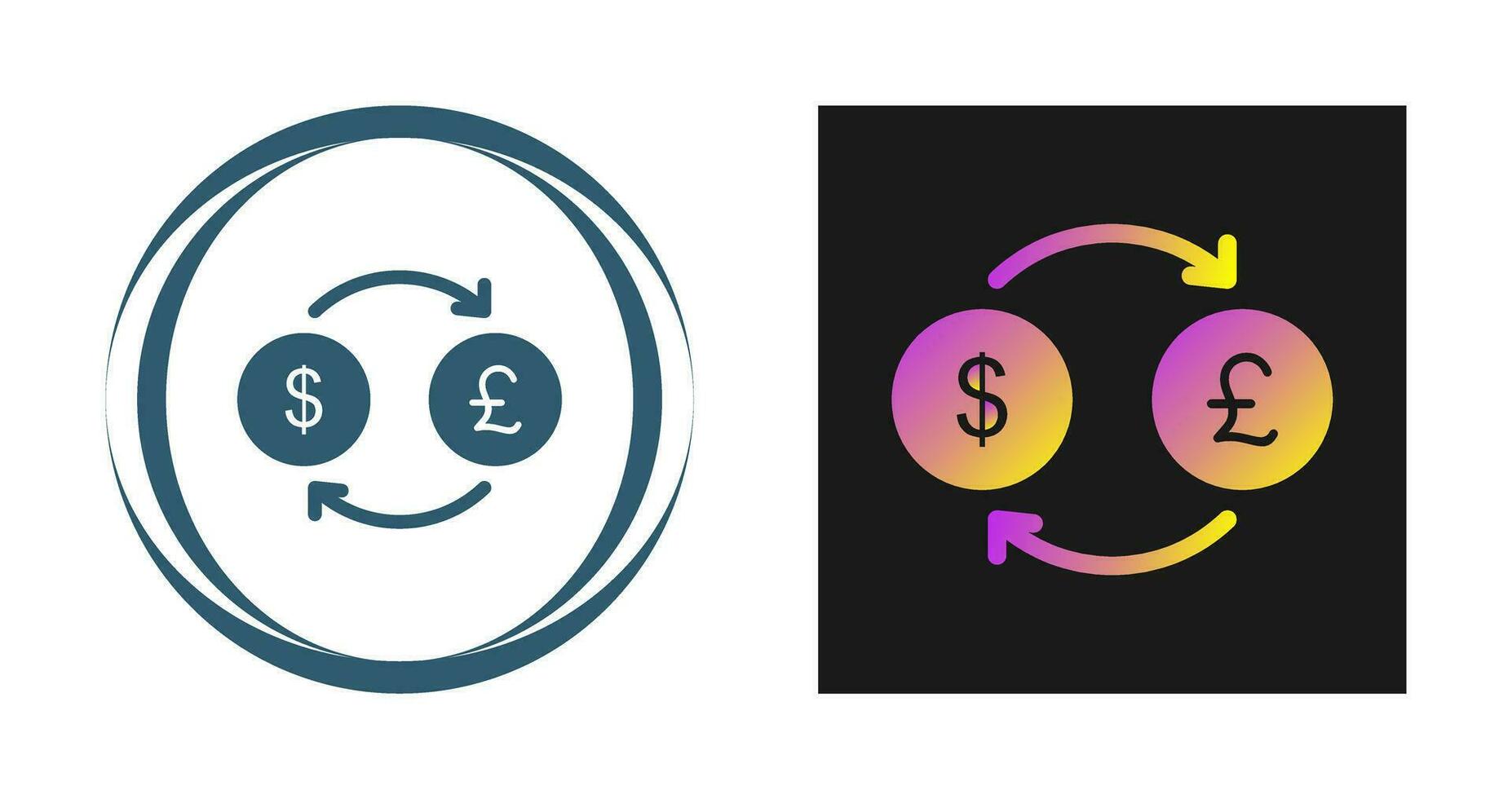 Dollar to Pound Vector Icon