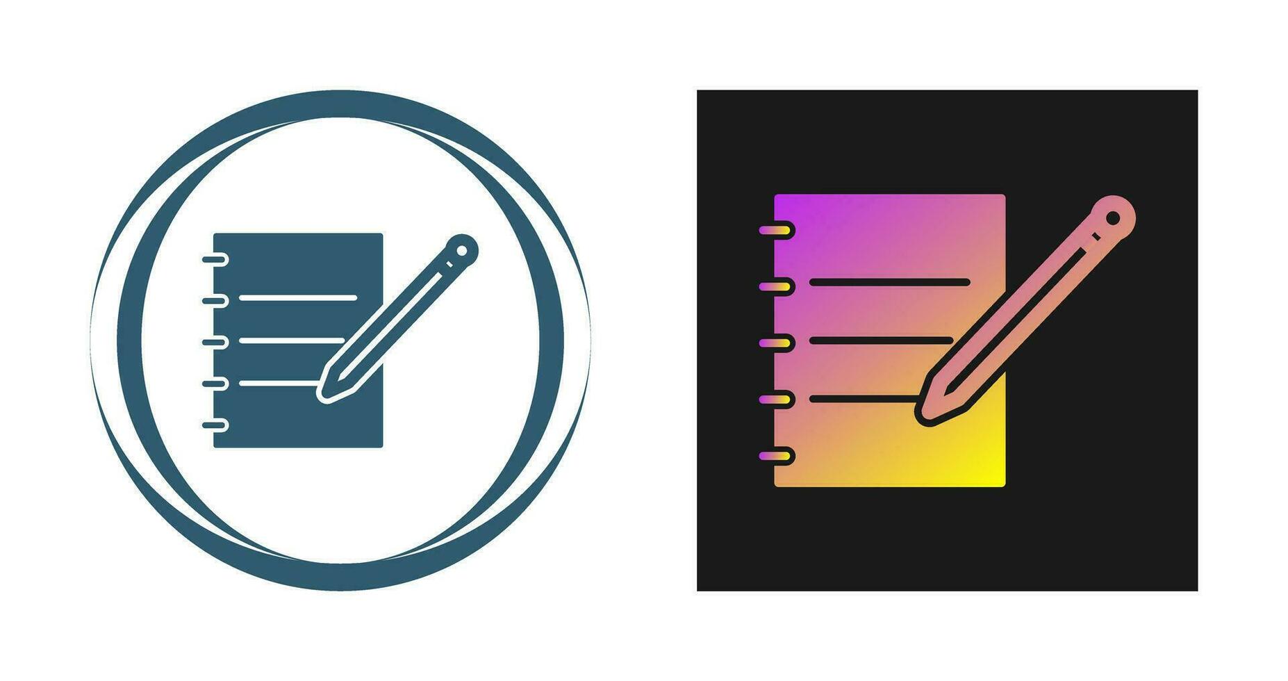 Notebook and Pen Vector Icon