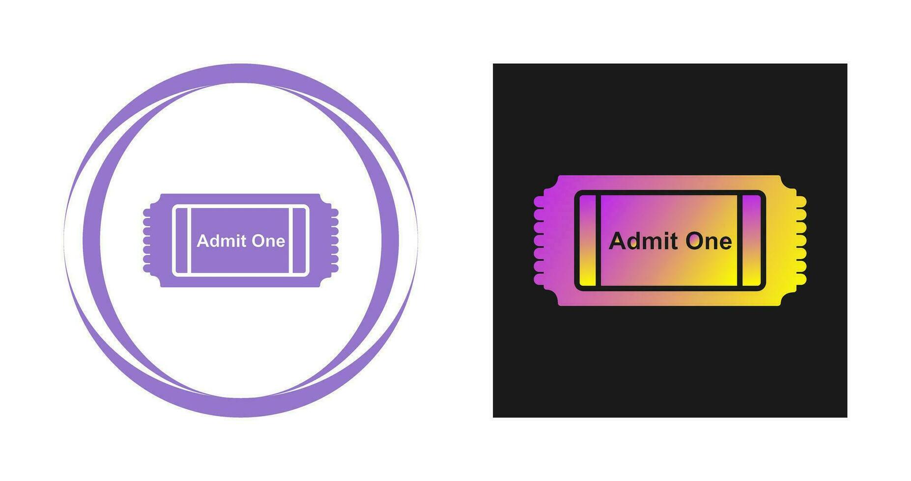 Movie Ticket Vector Icon