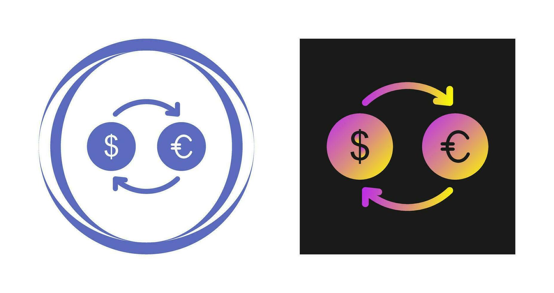 Dollar to Euro Vector Icon