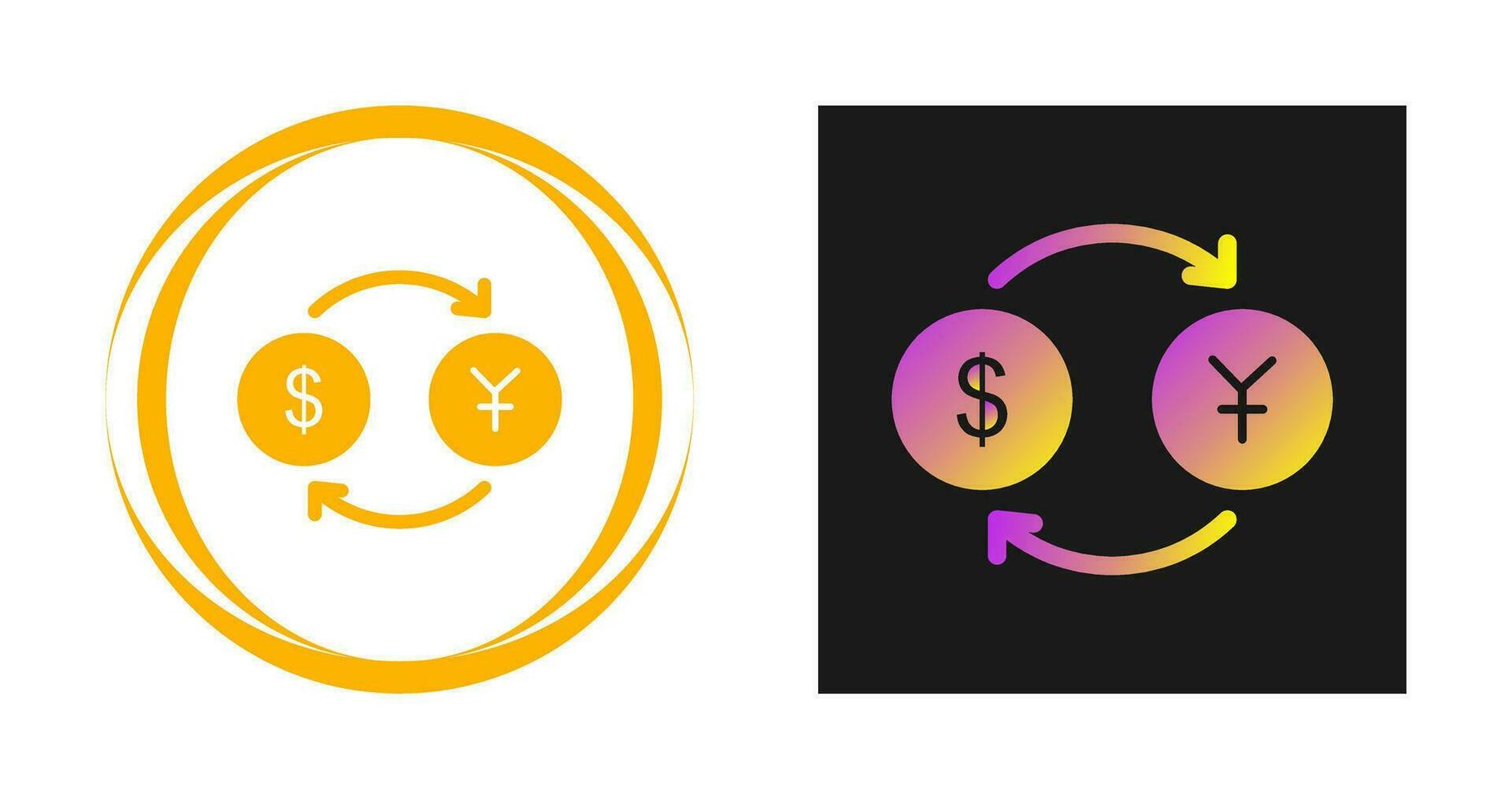 Dollar to Yen Vector Icon