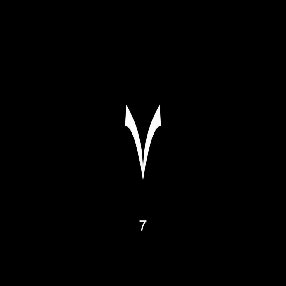Arabic Numerals, Number 7, Seven, can use for Education, Numeral on the Islamic Calendar, Page Number or Graphic Design Element. Vector Illustration