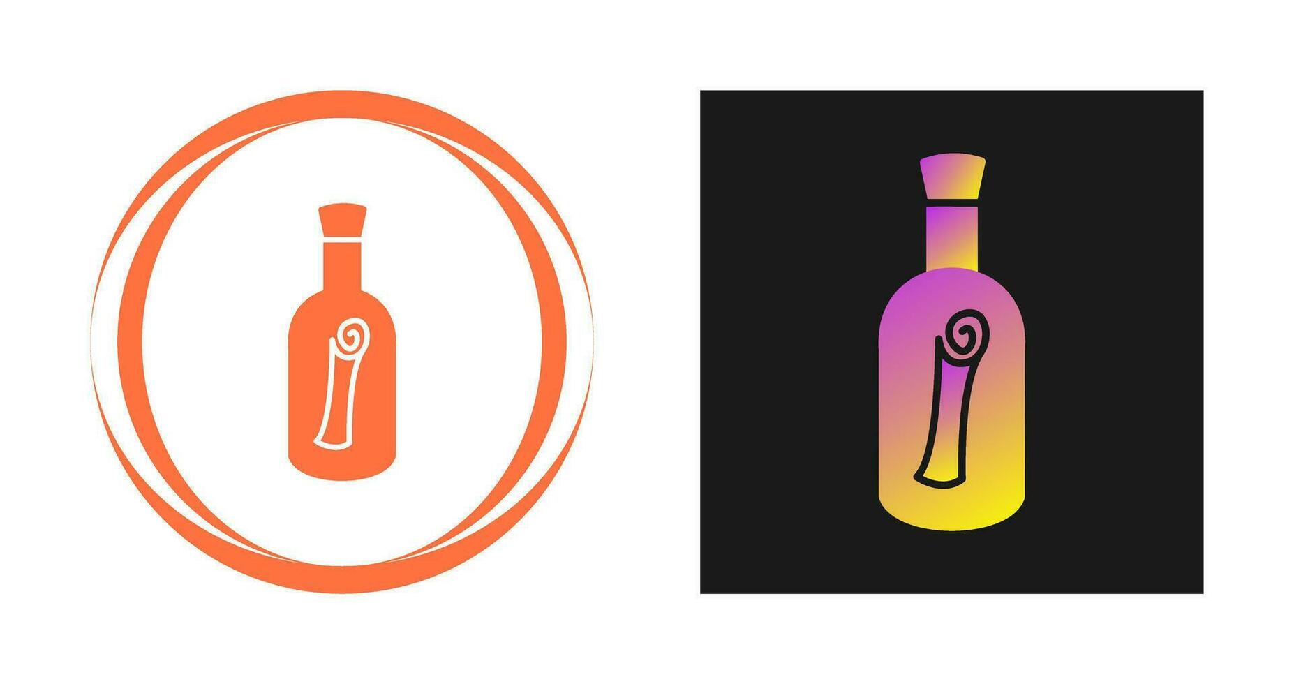 Scroll in Bottle Vector Icon