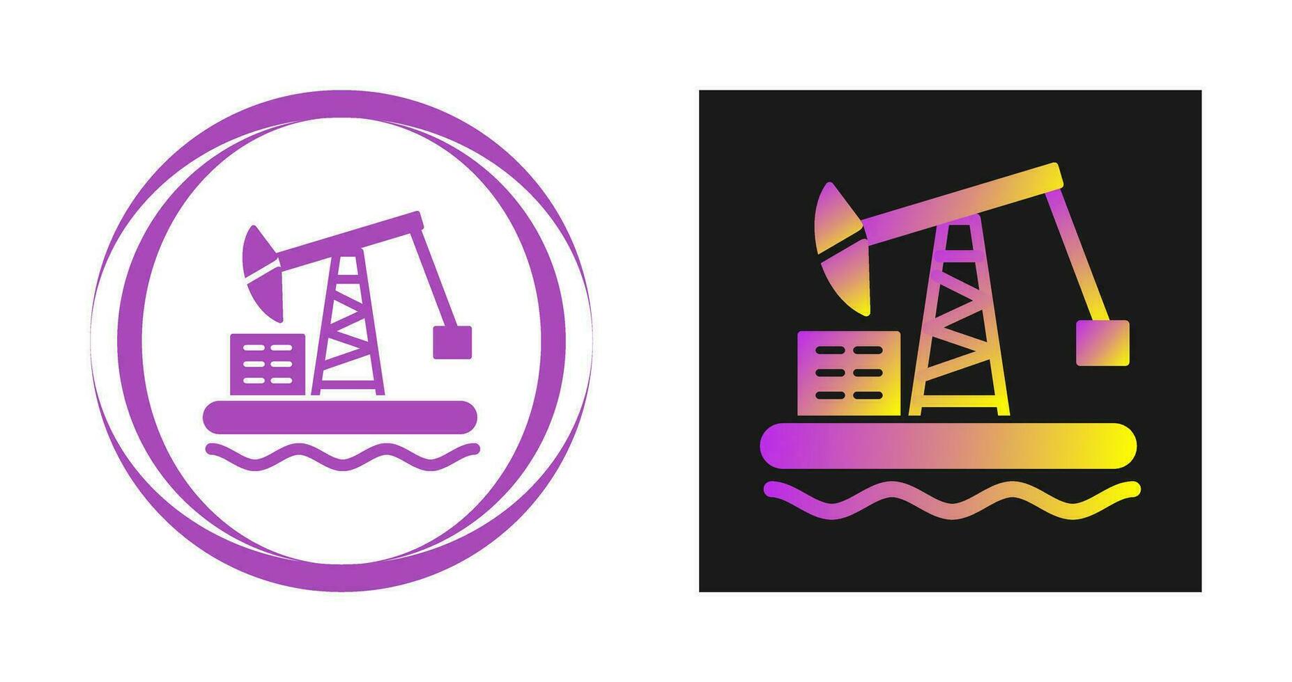 Oil Platform Vector Icon