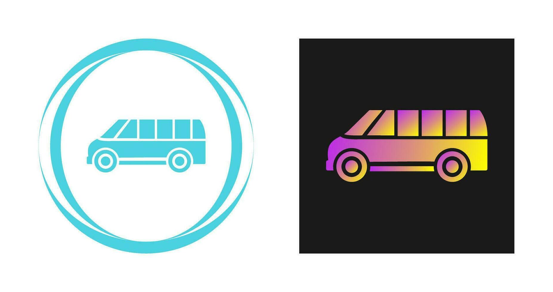 icono de vector de autobús de entrega