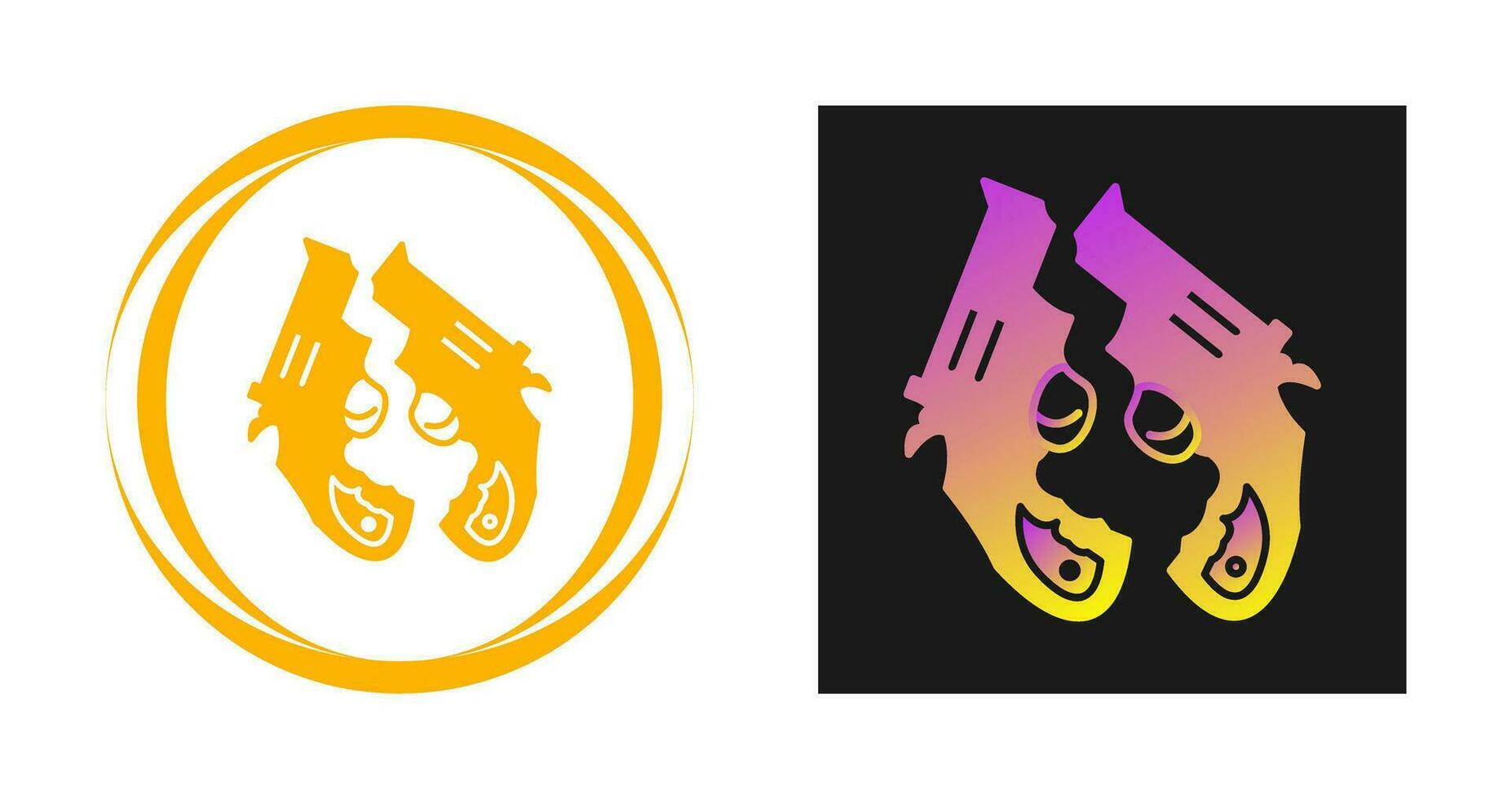 Two Guns Vector Icon