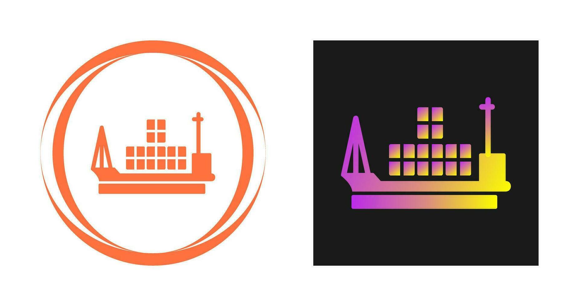 Cargo Ship Vector Icon