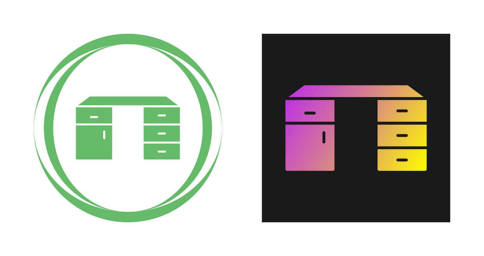 Table with Drawers Vector Icon