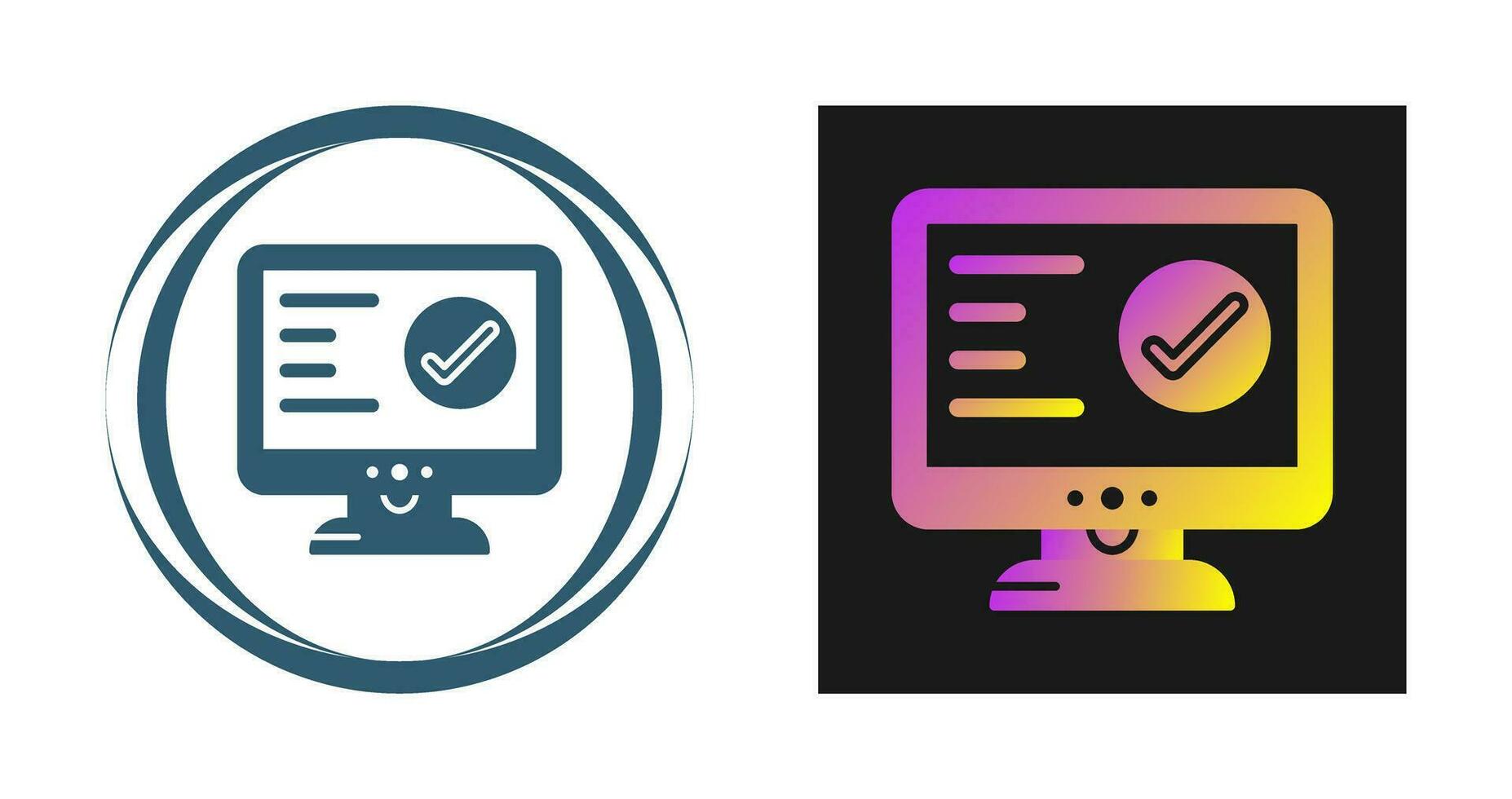 Check Lcd Vector Icon