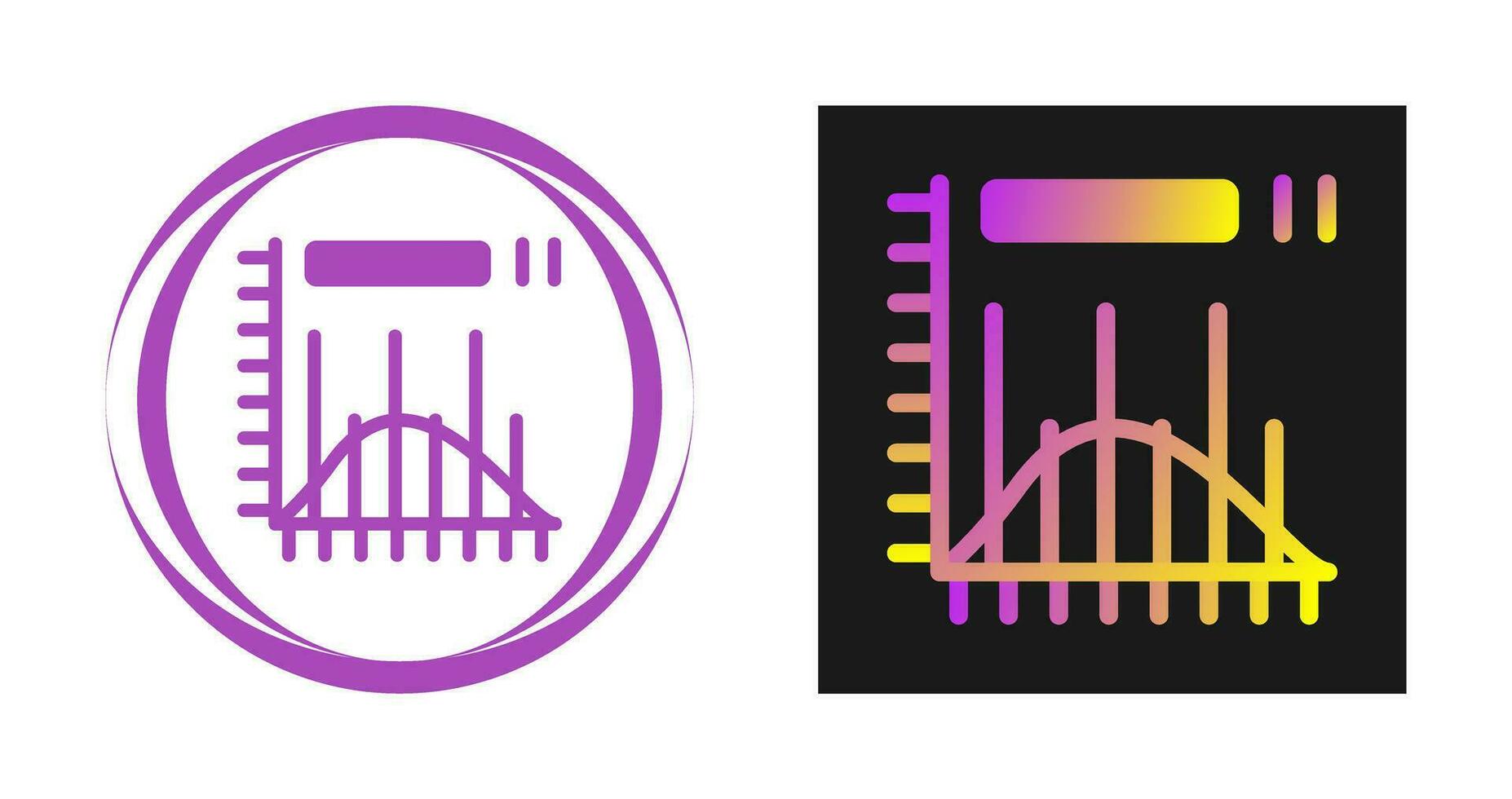 icono de vector de histograma