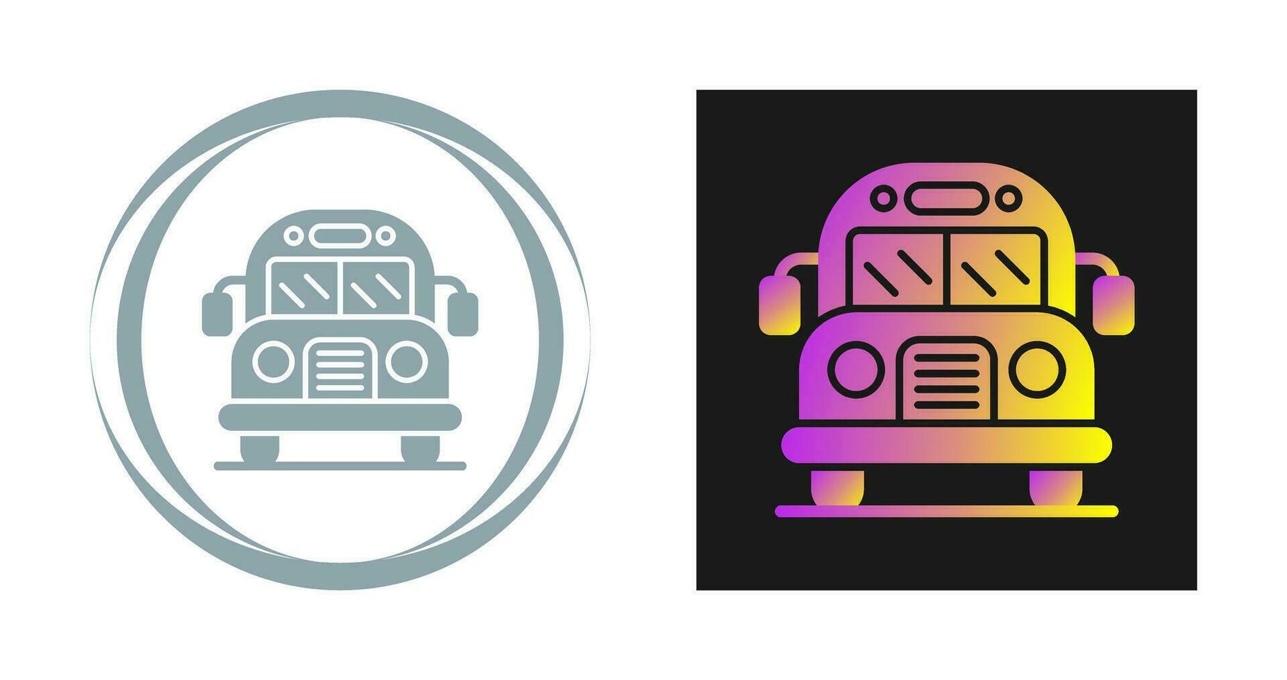 icono de vector de autobús escolar