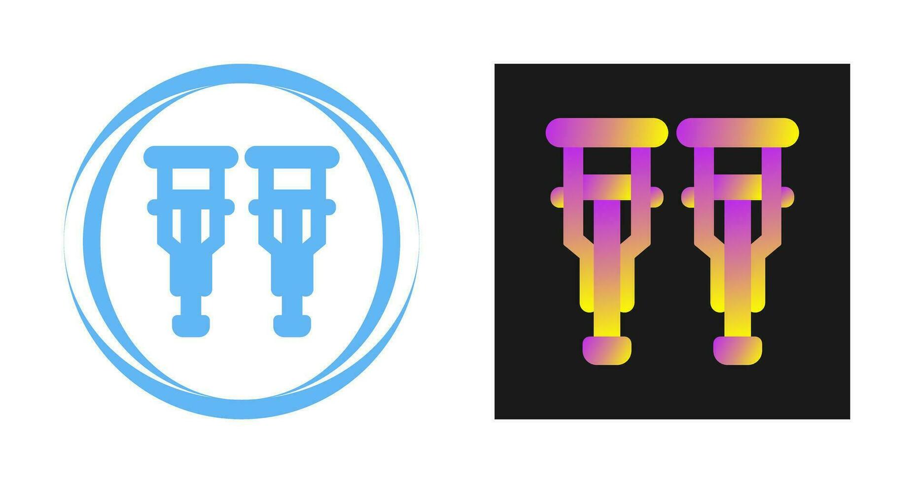 Crutches Vector Icon