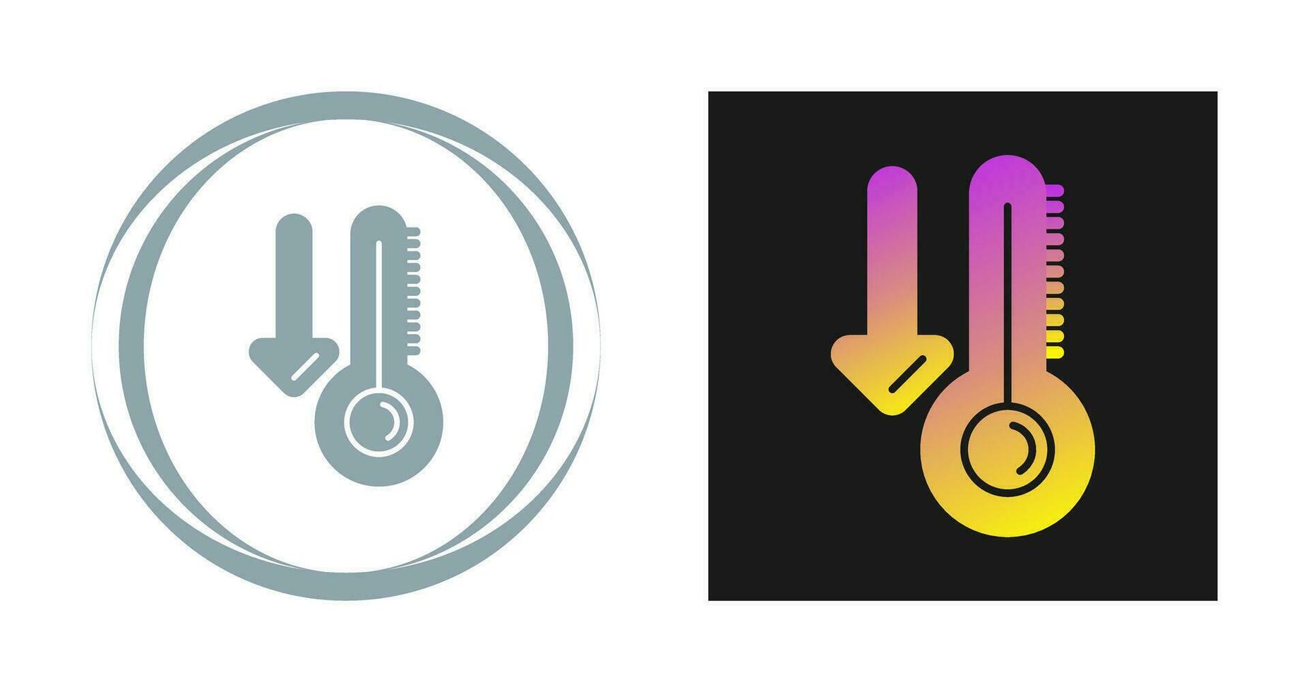 icono de vector de baja temperatura