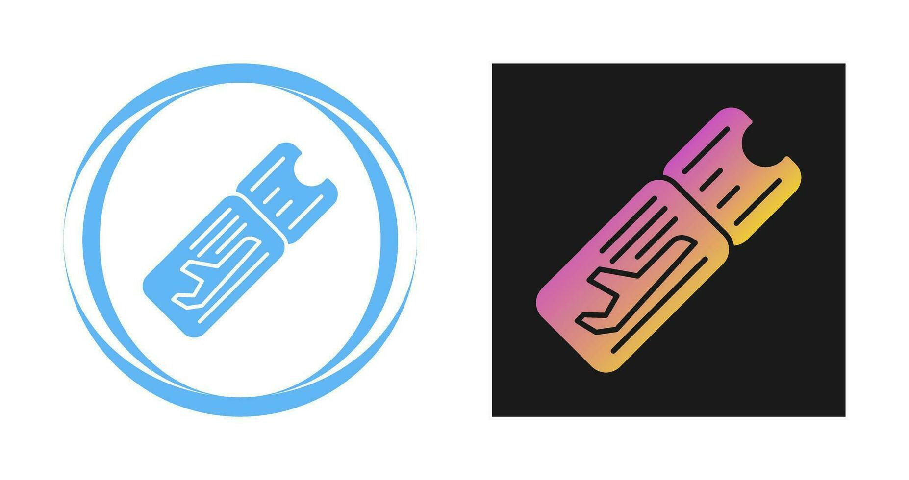 Airplane Ticket Vector Icon
