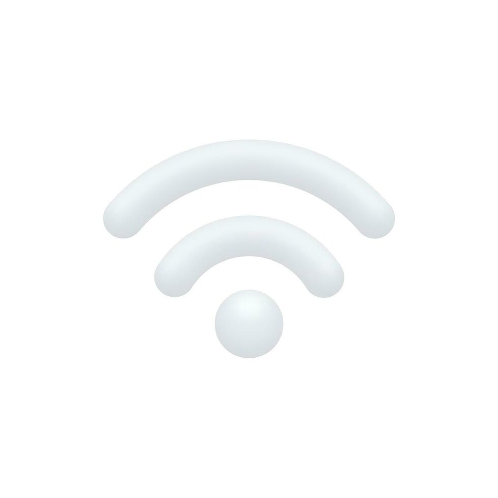 3d Realistic Wireless network vector illustration