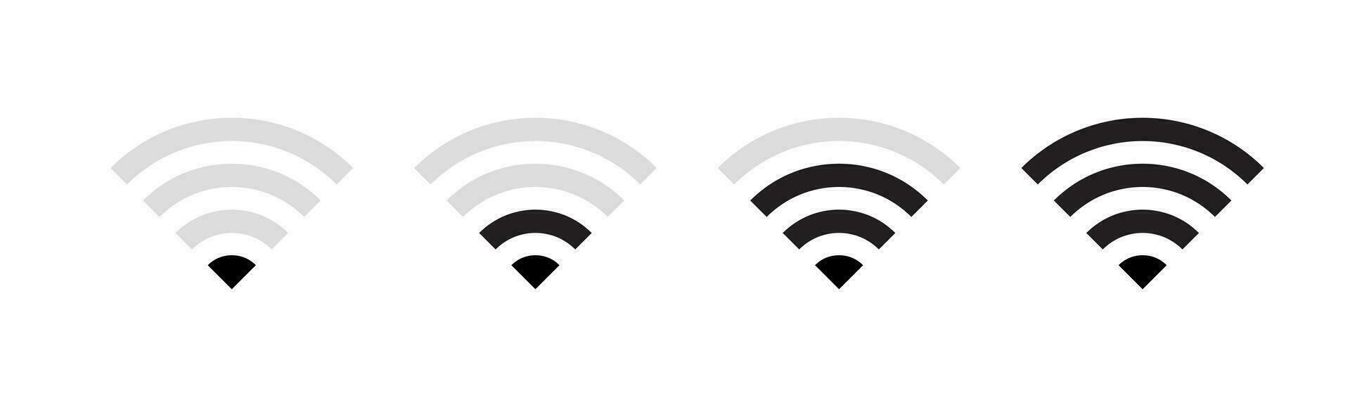 Wifi sign symbol. Wi-fi signal black wireless. Vector illustration