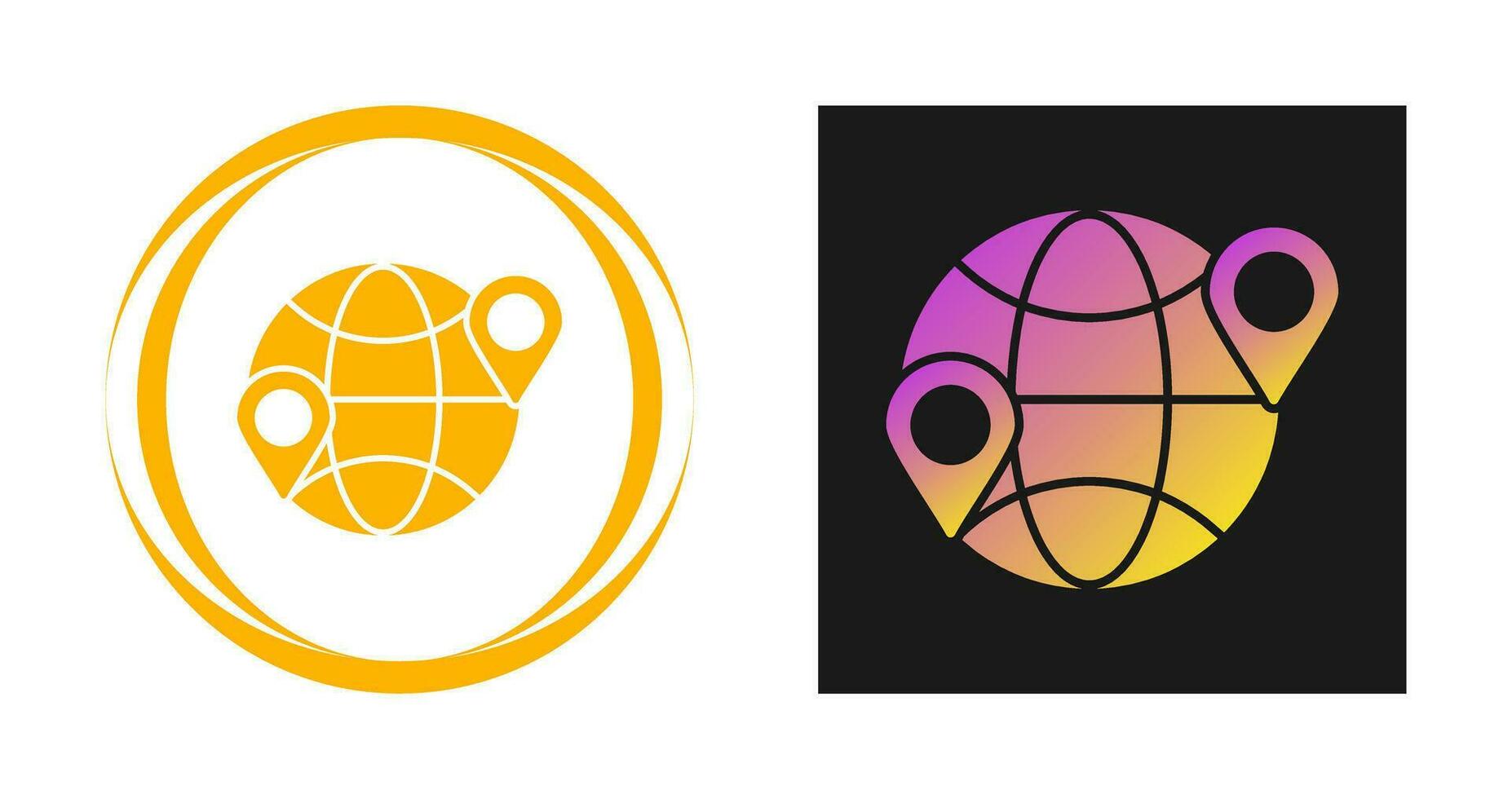 Globe Location Vector Icon