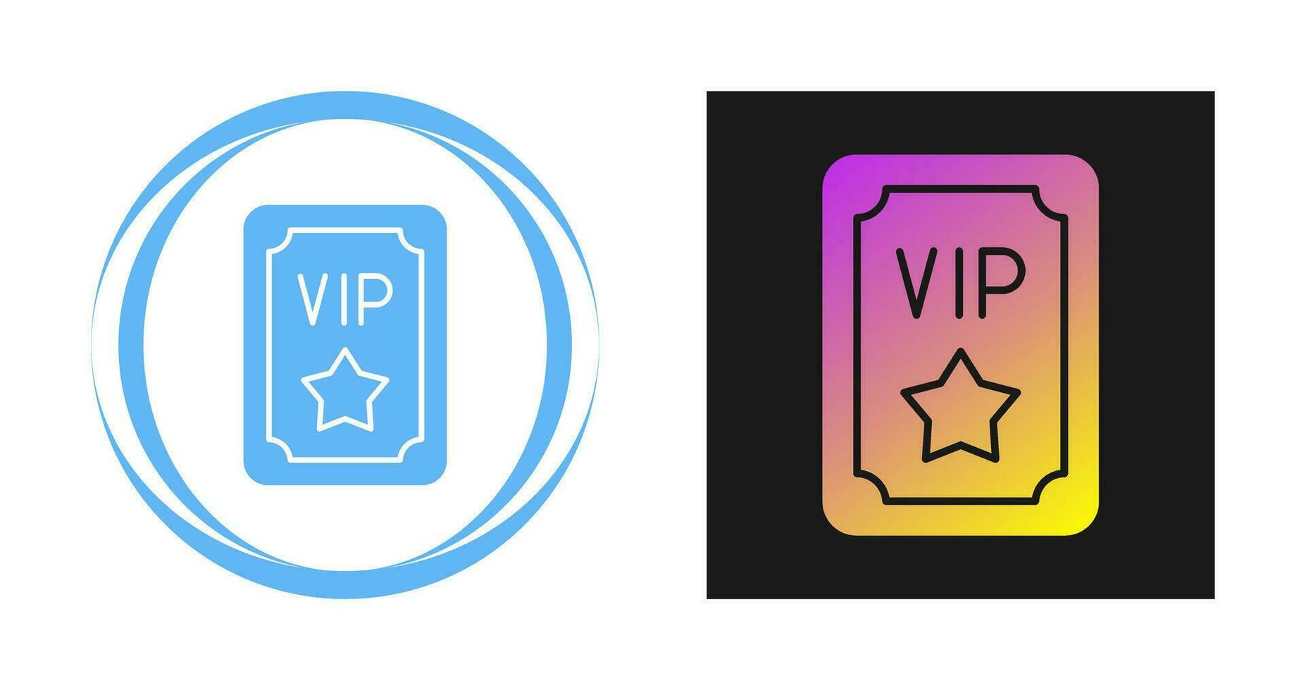 icono de vector de pase vip