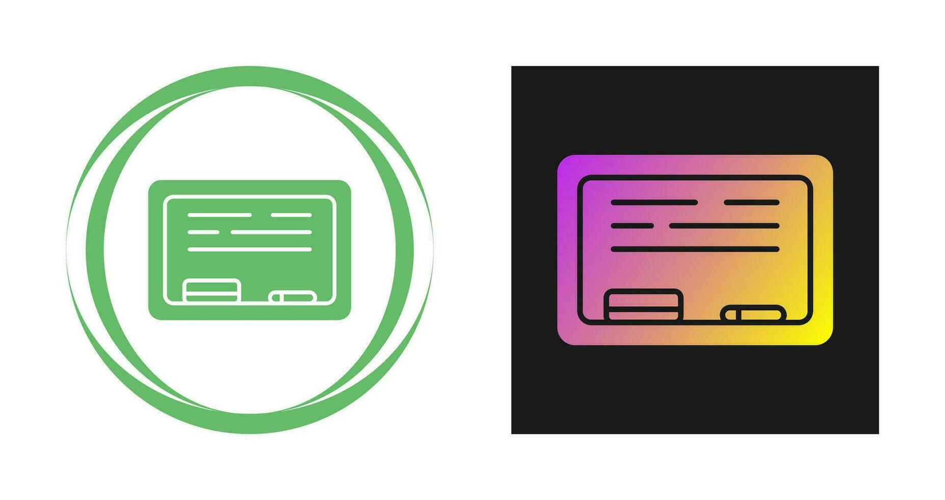 White Board Vector Icon
