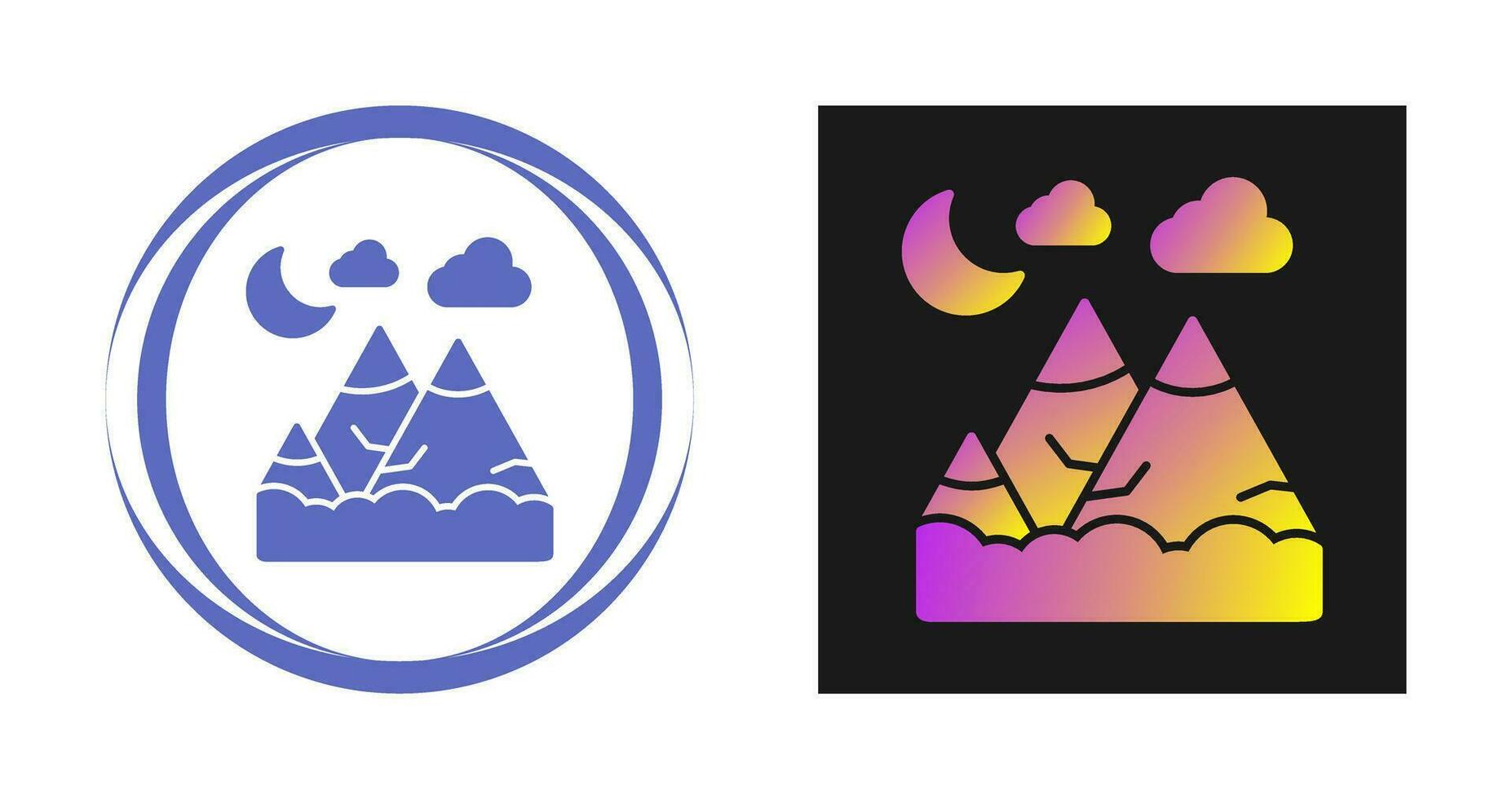 Mountains Vector Icon