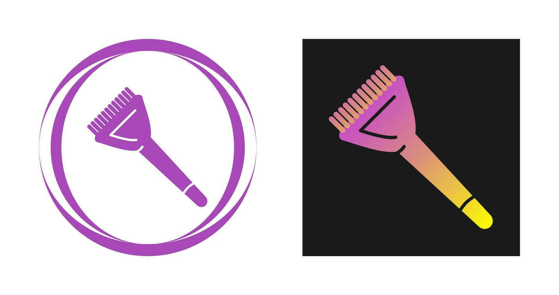 icono de vector de cepillo de tinte de cabello