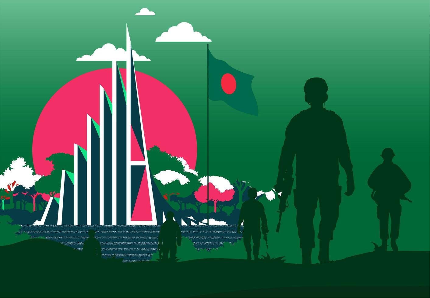 Bangladesh victoria día antecedentes diseño foto