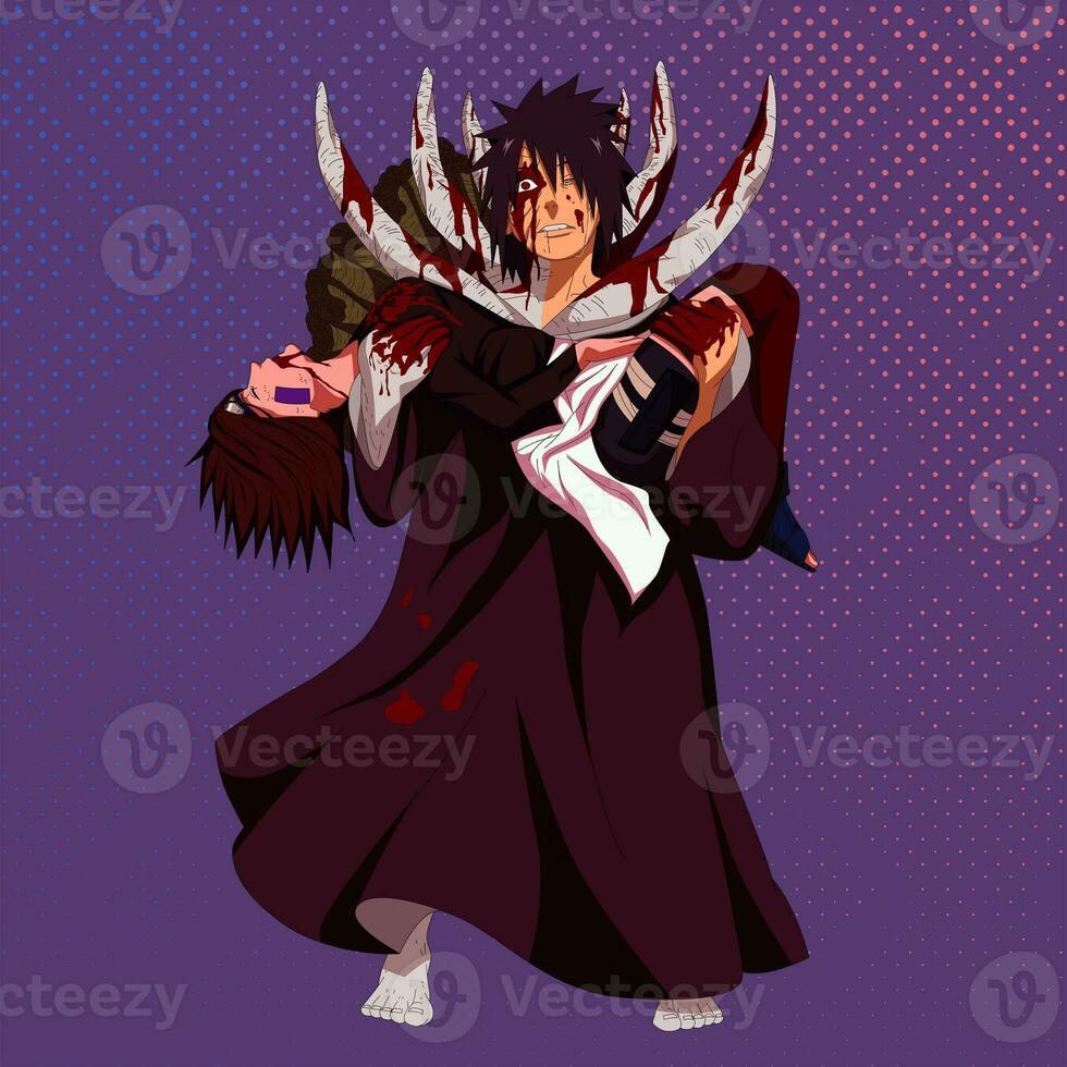 Halloween night background with zombie walking and witch character photo