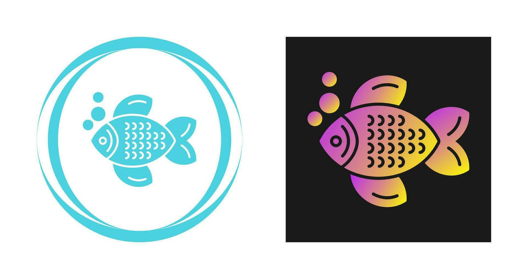 icono de vector de pescado