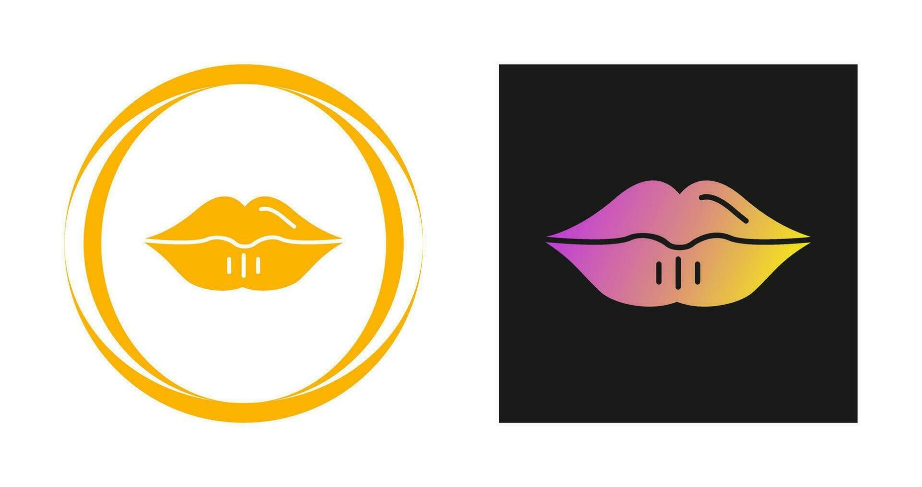 icono de vector de labios