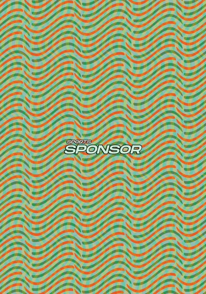 Vector Background Orange Green Wave for Sport Jersey Sublimation Pattern Texture