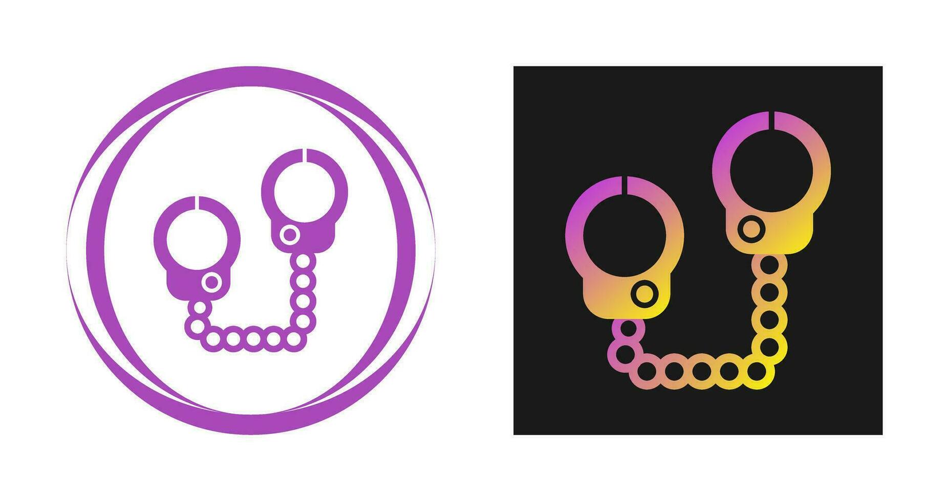 Police Handcuffs Vector Icon