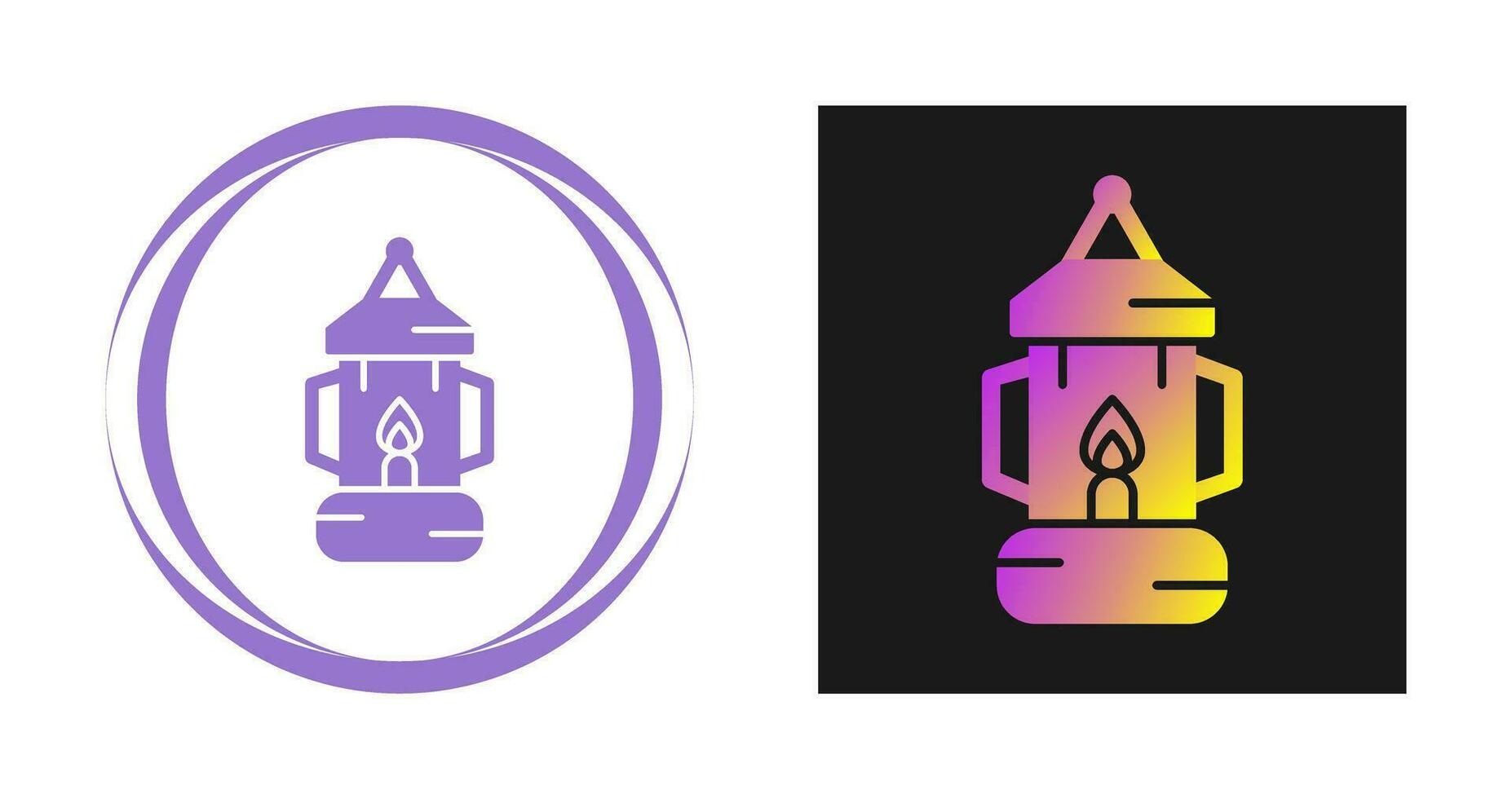 Oil Lamp Vector Icon