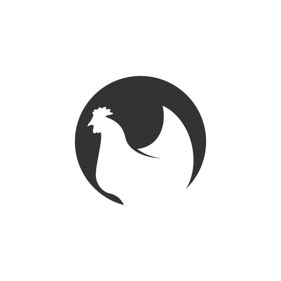 Chicken logo design element vector with creative idea