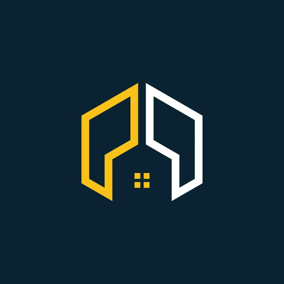 Letter A logo design element vector with house concept