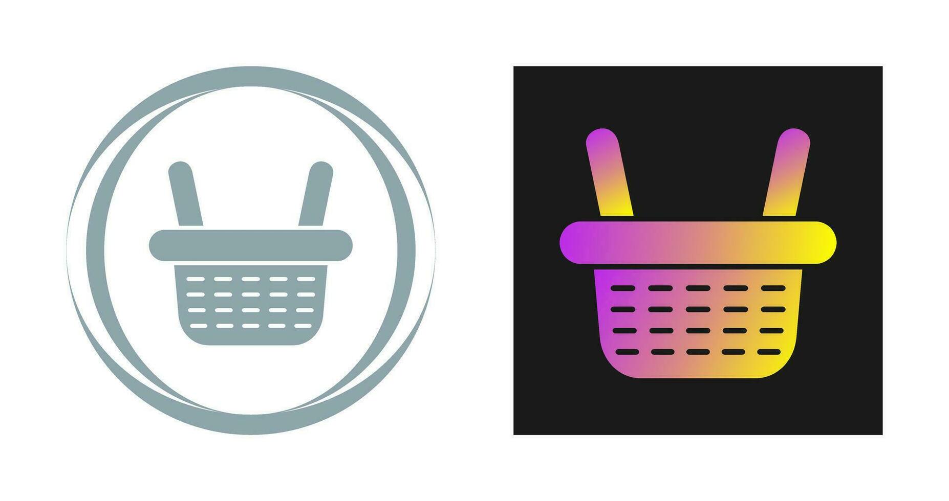 icono de vector de cesta de compras