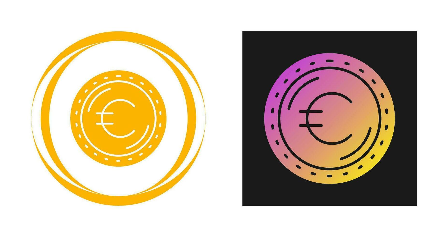 icono de vector de moneda euro