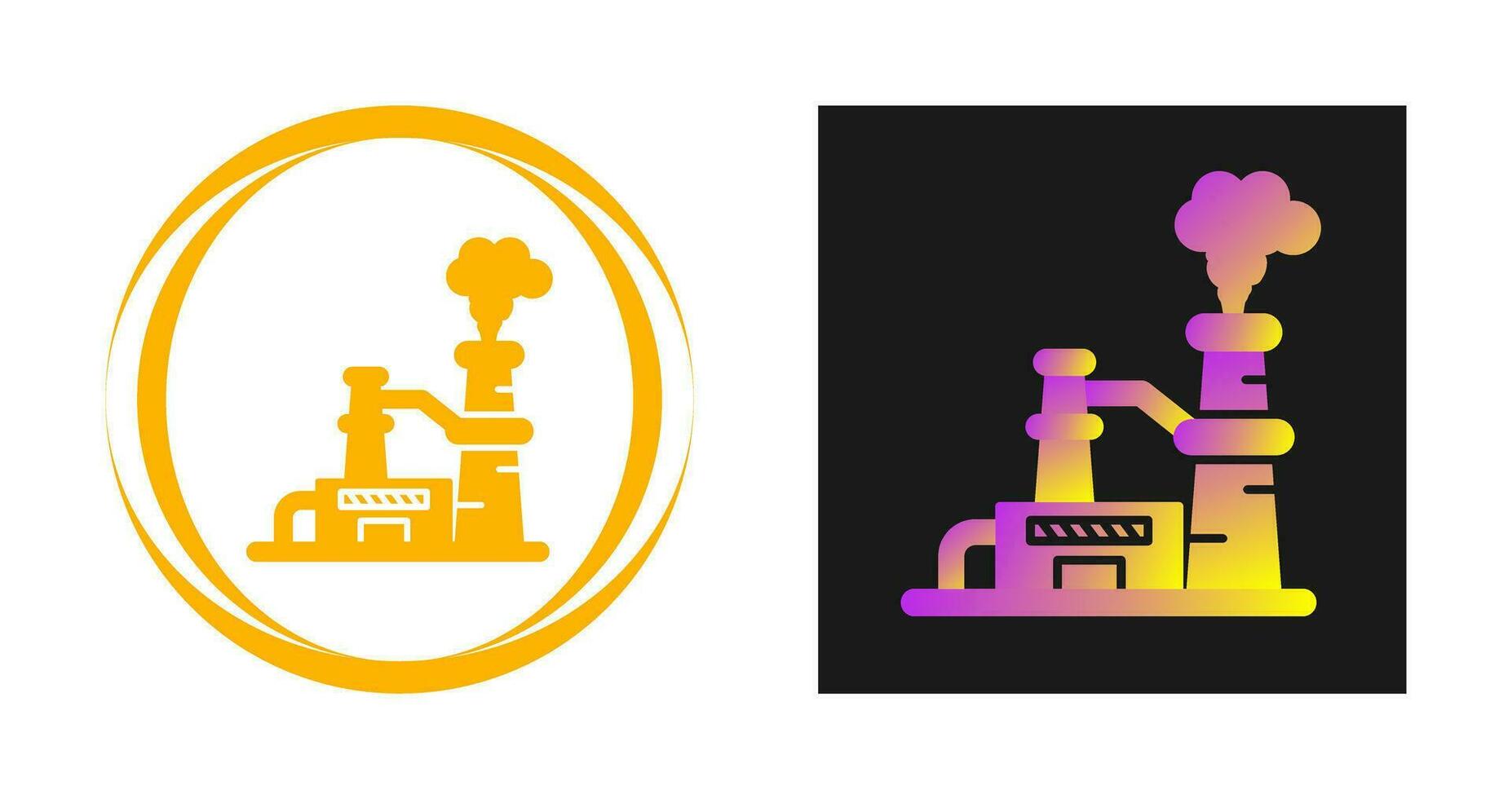 Nuclear Plant Vector Icon