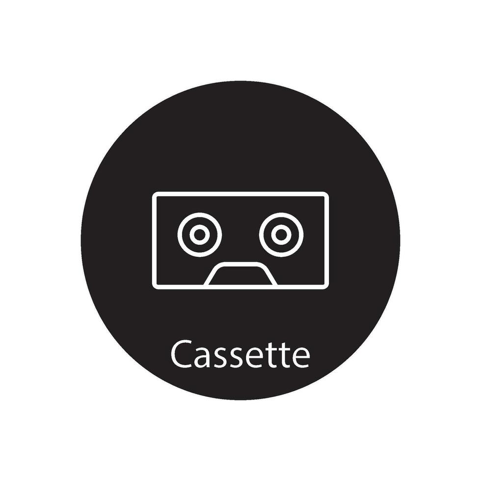 vector de icono de casete