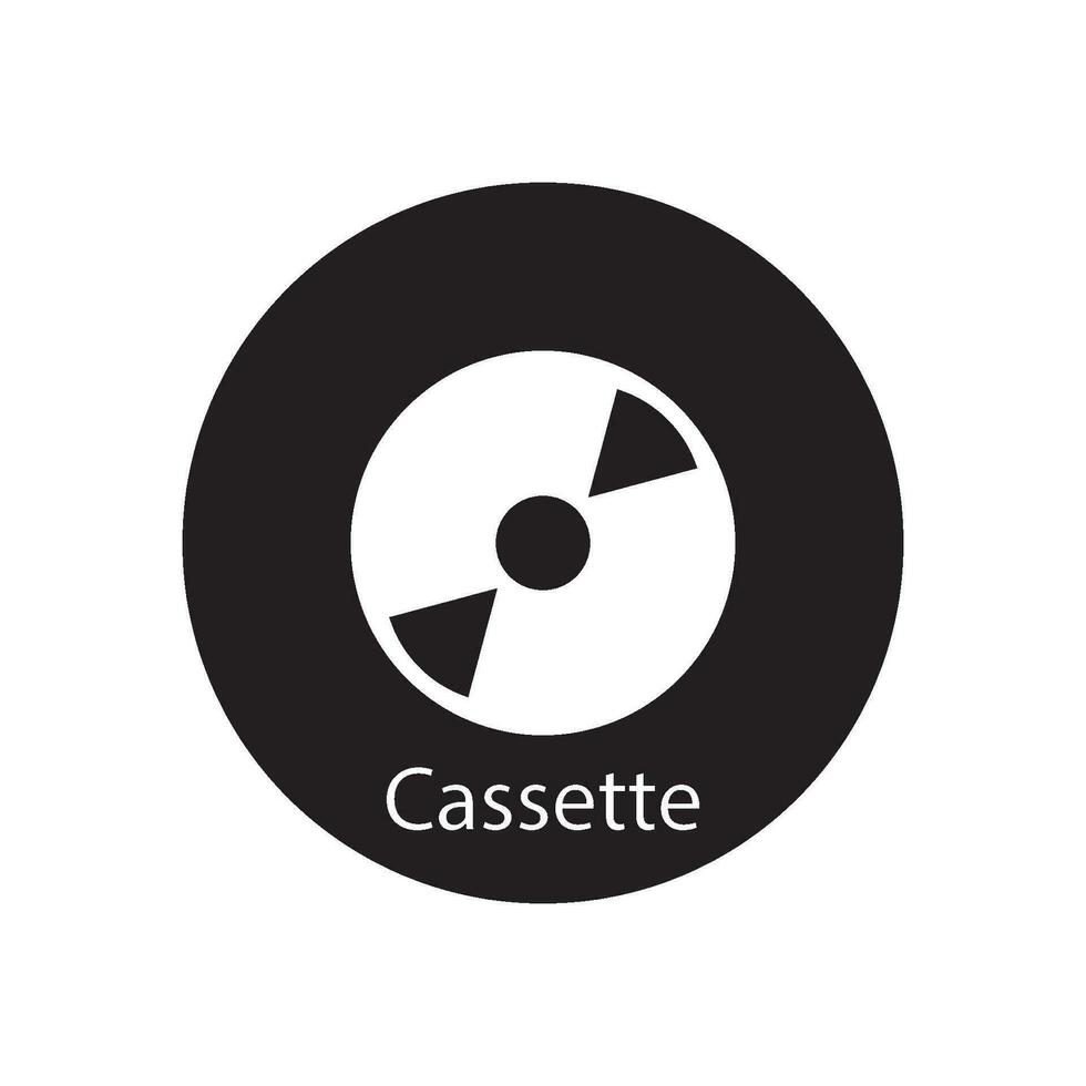 vector de icono de casete