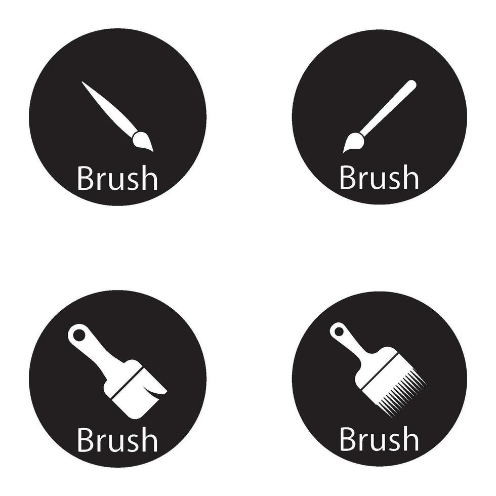 brush icon vector