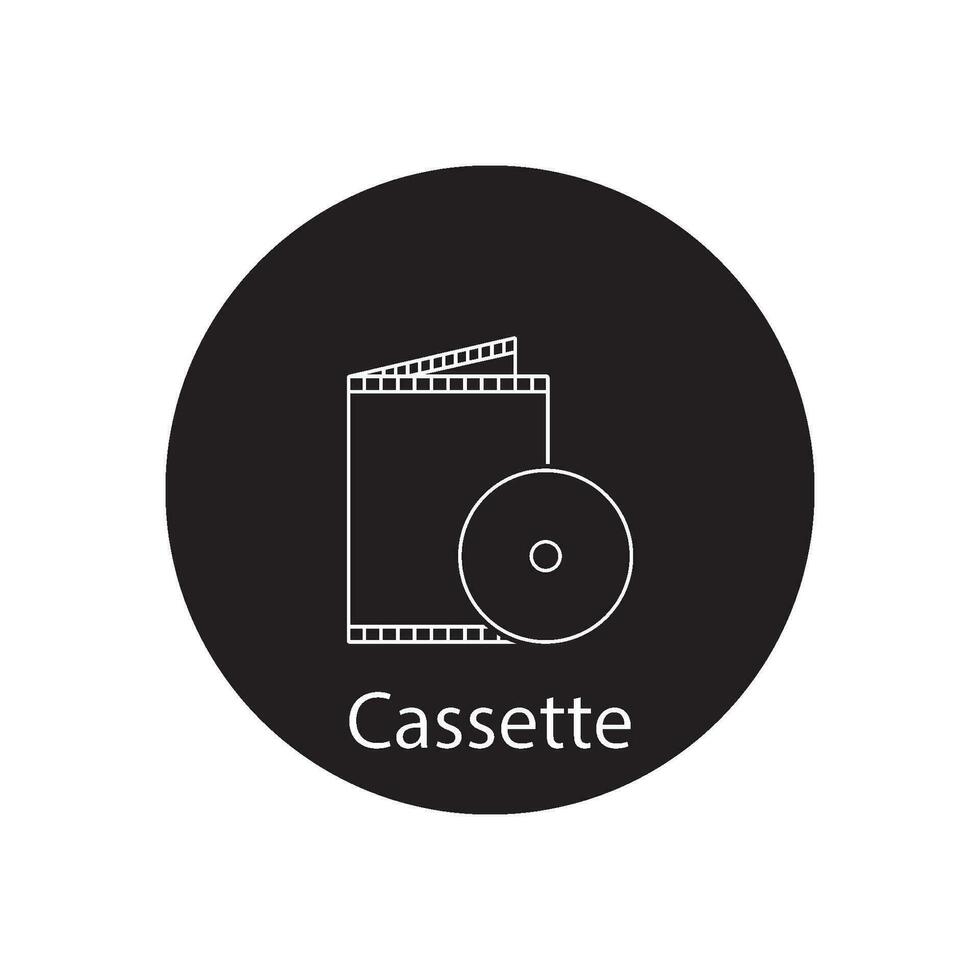 vector de icono de casete